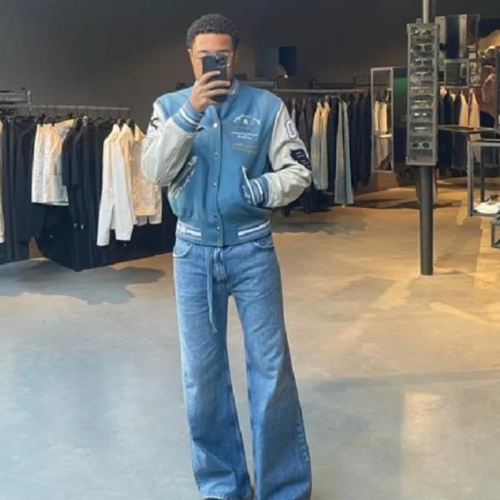 AMIRI Blue "Pegasus" varsity jacket